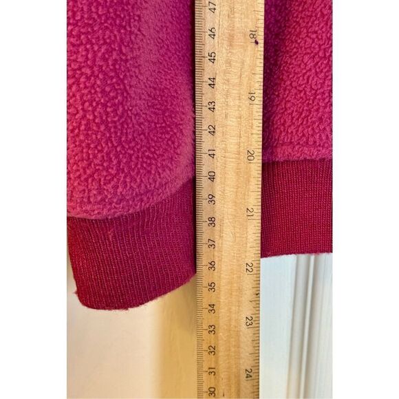 Vintage Woolrich Women’s Fuschia 1/4 Button Snap Pullover Sweater Medium - Picture 7 of 9